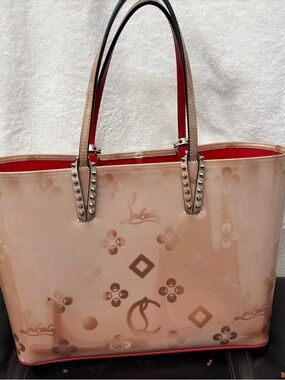 Christian Louboutin Cabata tote bag in the "Loubi in California" design.